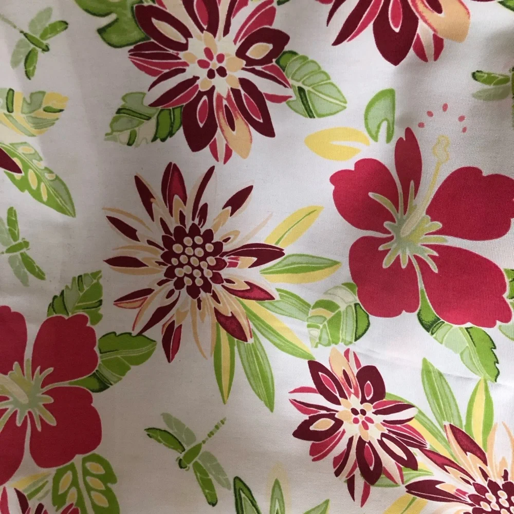 Tropical floral dragonfly squarish tablecloth 51